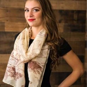 NWT Harry Potter Marauders Map Lightweight Scarf